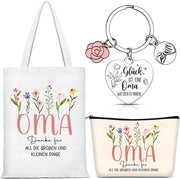 Borse in pelle con chiusura a chiave - Regali per la mamma - Borsa in tela - Borse per il trucco - Regalo funzionale - Compagno di attesa - Set di regali