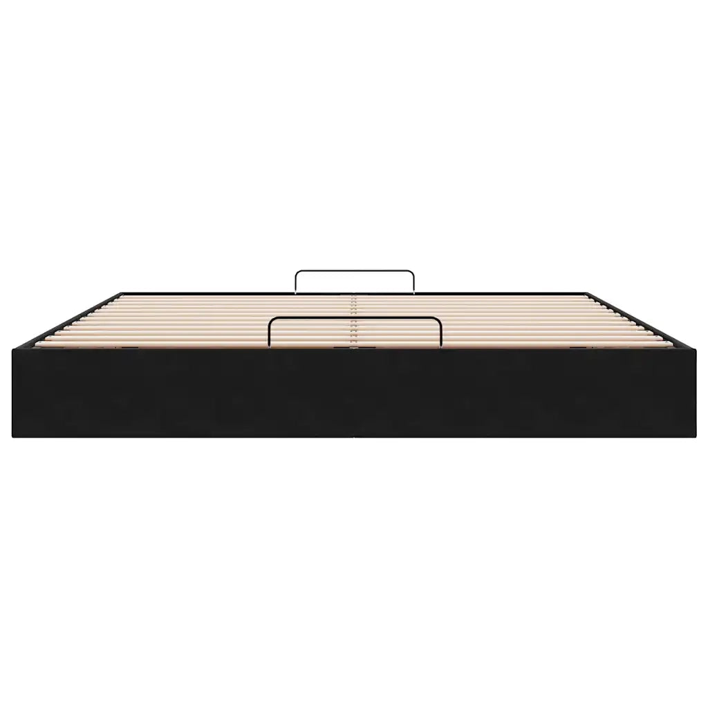 Struttura Letto Pouf senza Materasso Nero 180x200 cm in Velluto 3310981