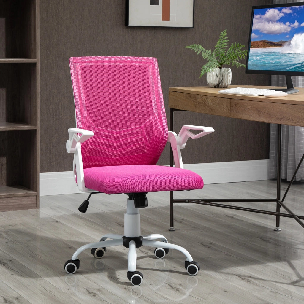 Sedia da ufficio ergonomica ¨C zephmum ¨C rosa 62.5x55x94-104 cm