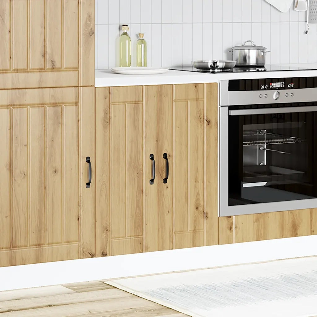 Mobile Base Lavello Lucca Rovere Artigianale Legno Multistrato