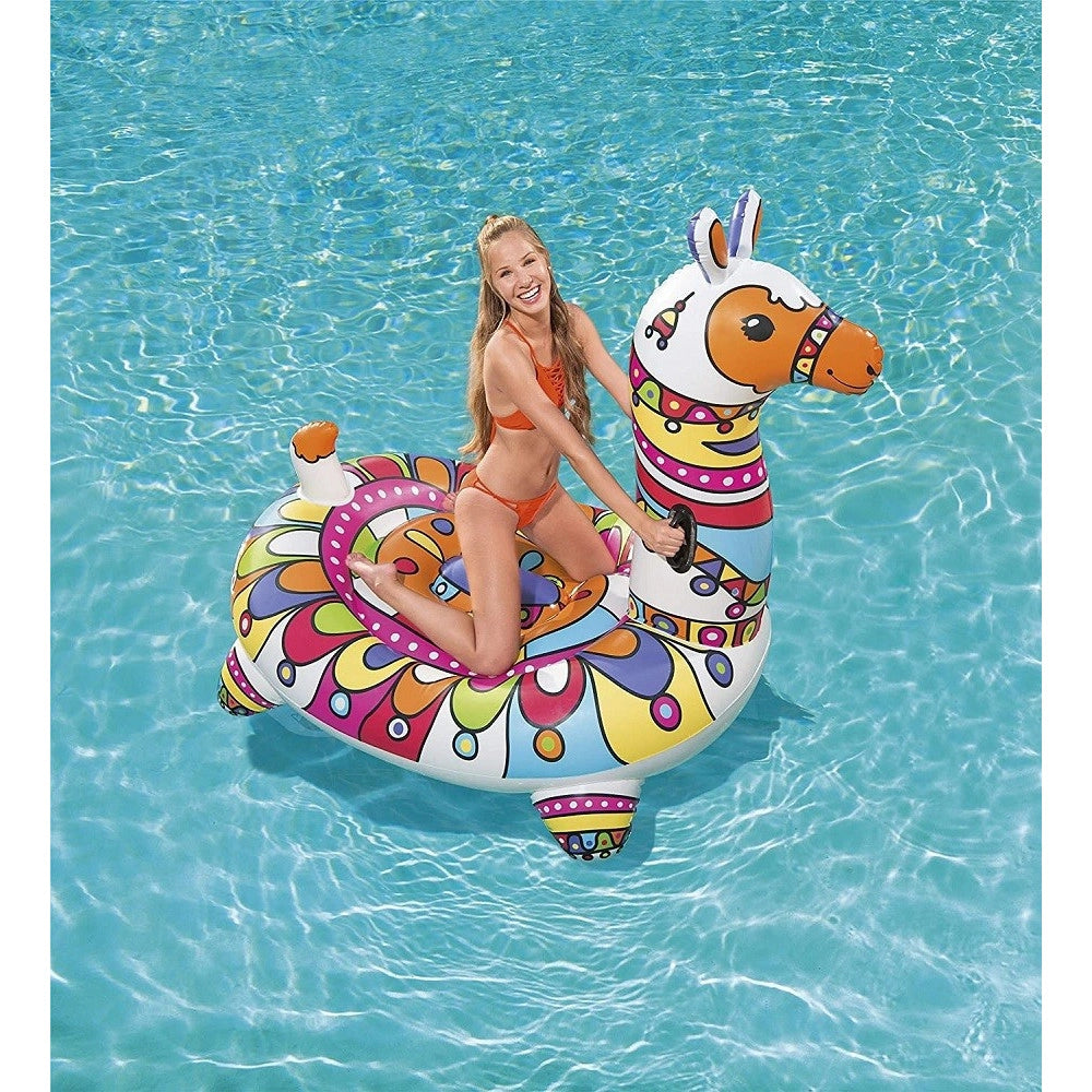 Cavalcabile Pop Art Barcellona Lama 193x151cm Gonfiabile Maniglie Piscina 41136         