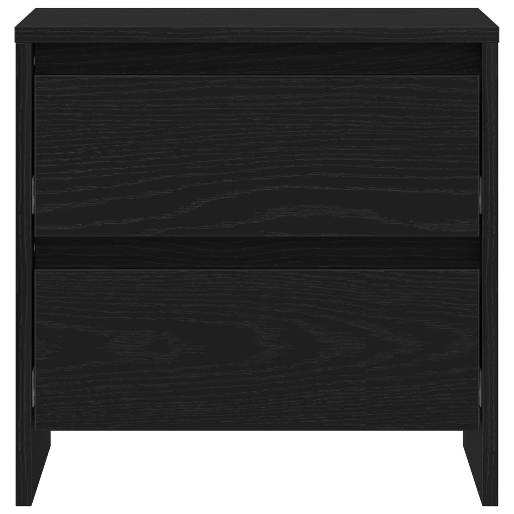 Comodino  Nero Rovere 45x34x44,5 cm Legno ingegnerizzato