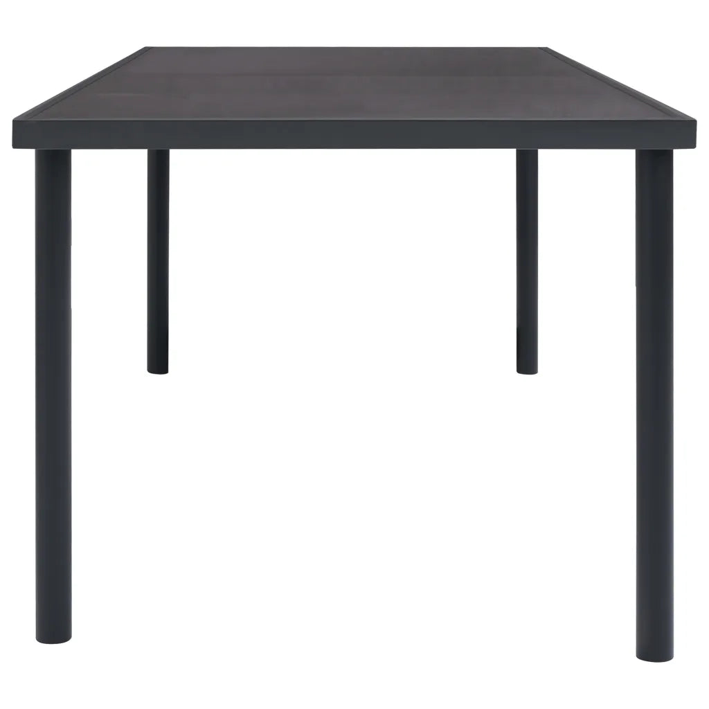 Tavolino da Giardino | Tavolo da Pranzo per Esterni Antracite 150x90x74 cm in Acciaio