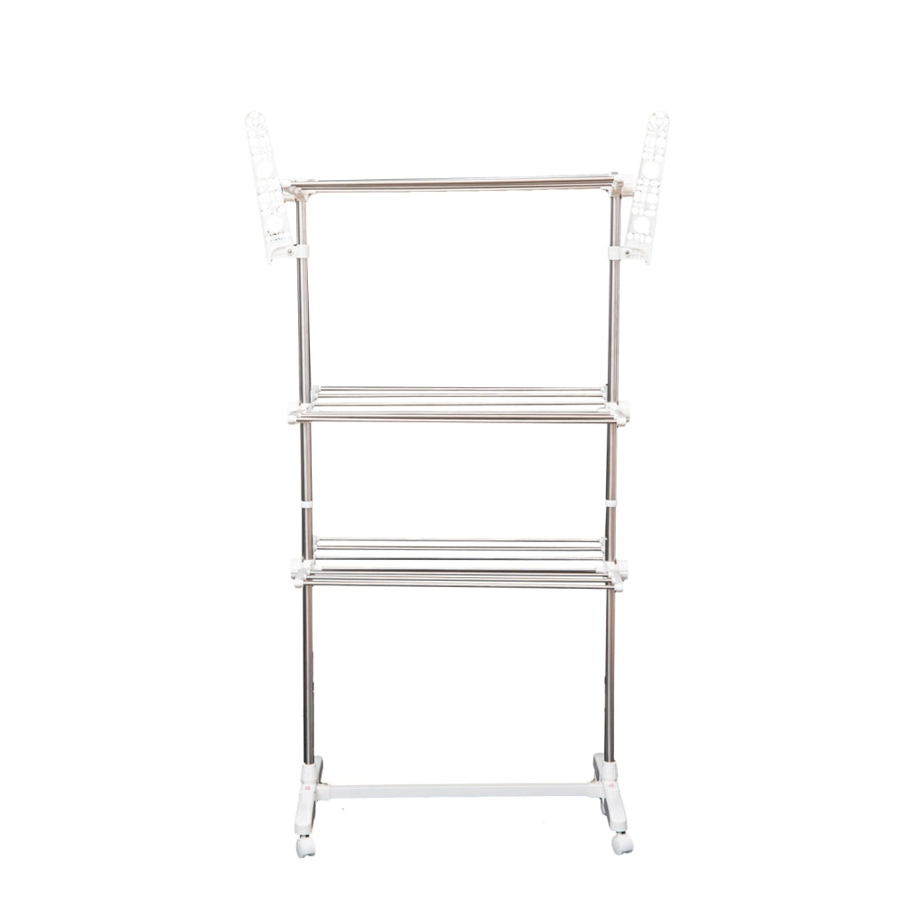 Stendibiancheria 3 Piani Regolabile in Acciaio Inox Premium