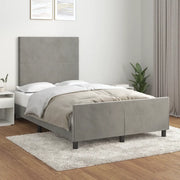 Giroletto senza Materasso Grigio Chiaro 120x190 cm Velluto