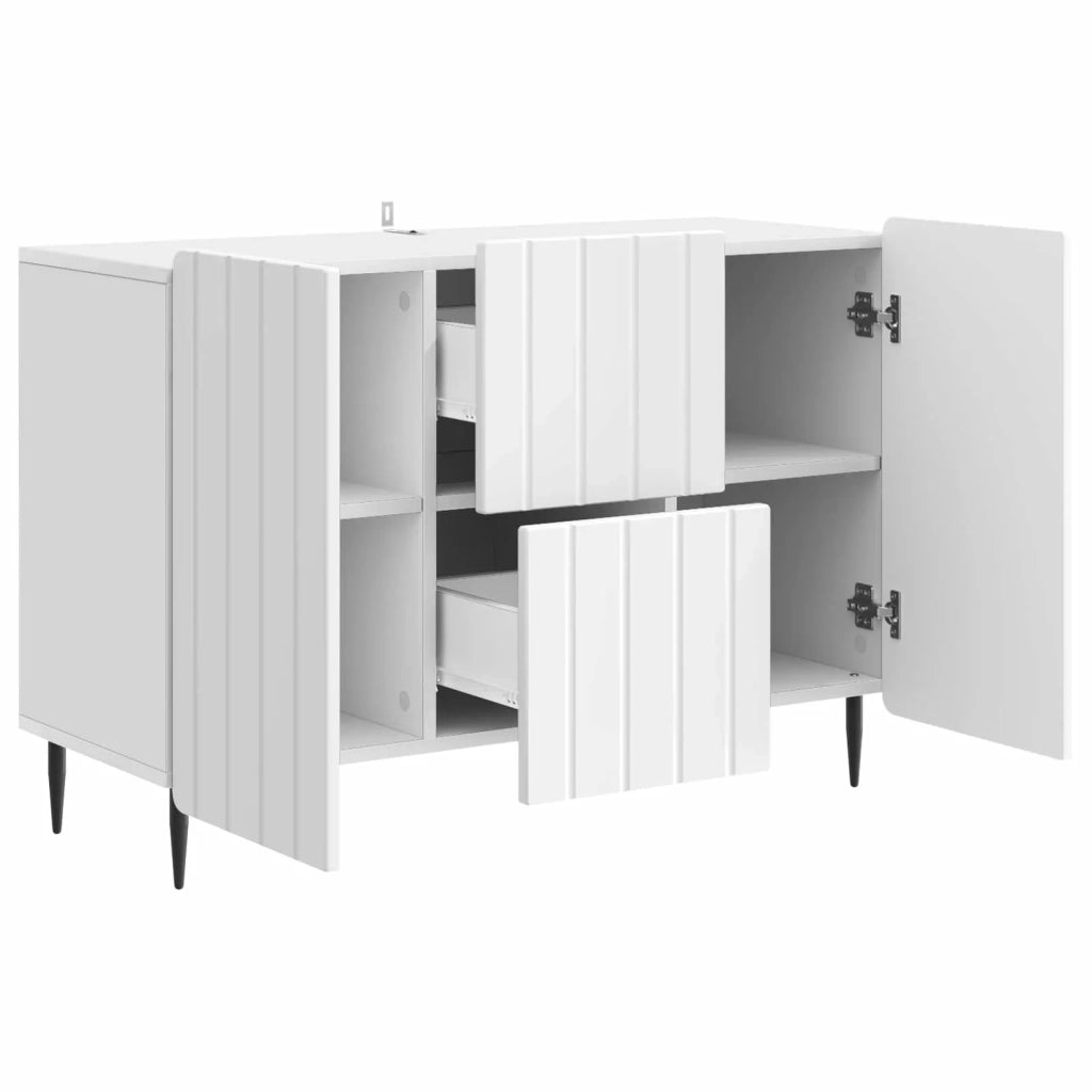 Credenza Bianco Lucido 89 x 34,5 x 62 cm Legno ingegnerizzato 894429