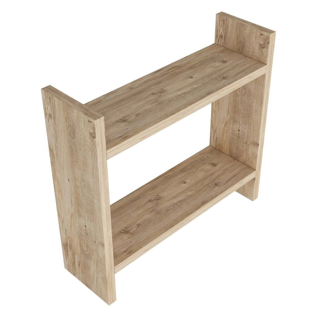 Morfasso, Mensola 2 Ripiani, 34x10x30h cm Marrone Naturale
