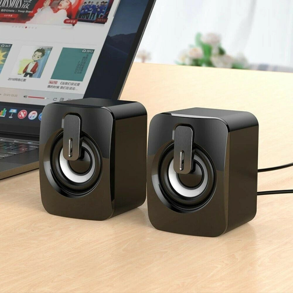 Trade Shop - Casse Audio 2.0 Aux Usb Altoparlanti Luce Rgb Per Pc Notebook 6 W X 2 Ab-d390 -