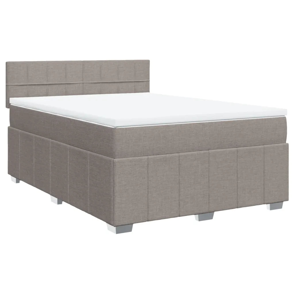 Giroletto a Molle con Materasso Tortora 160x200 cm in Tessuto 3287123
