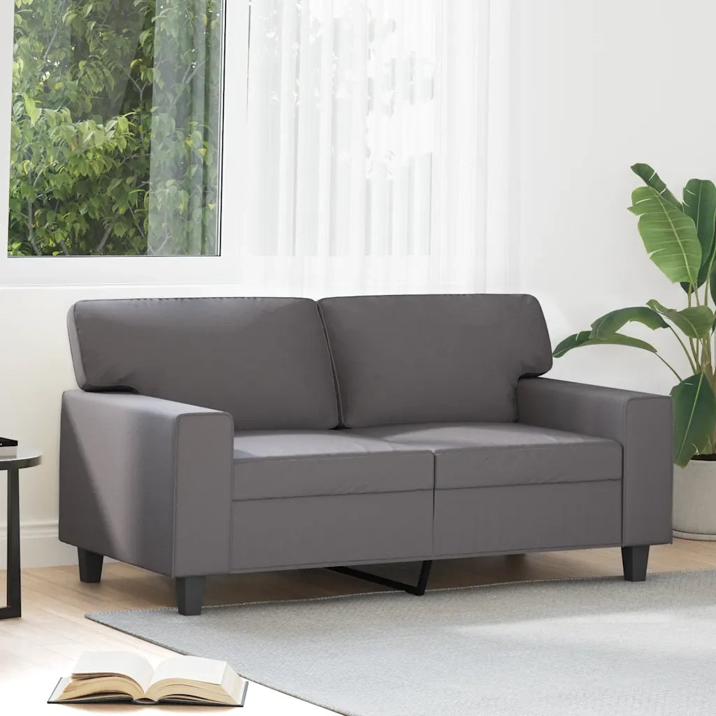 Divano a 2 Posti Grigio 120 cm in Similpelle 359414