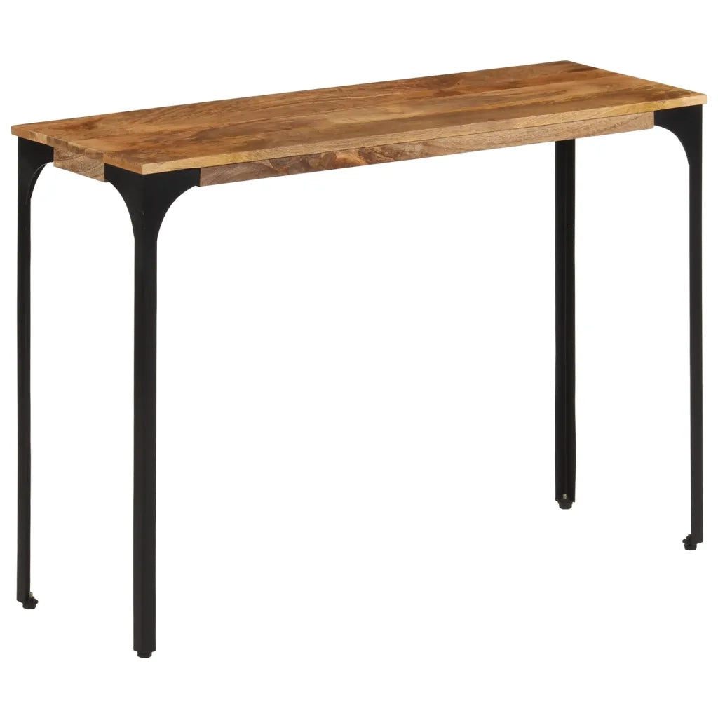Tavolo Consolle Marrone 110x35x76 cm Massello Mango e Ferro 374901