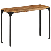 Tavolo Consolle Marrone 110x35x76 cm Massello Mango e Ferro 374901