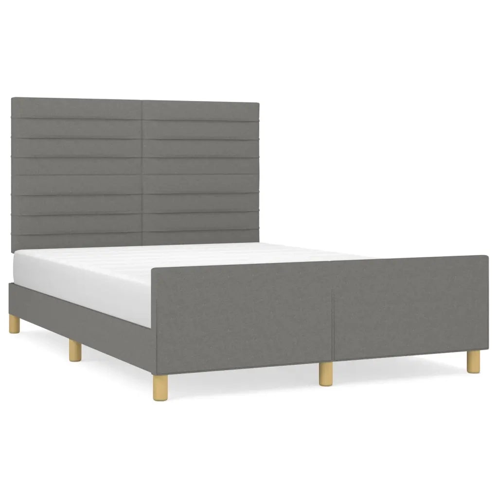 Giroletto senza Materasso Grigio Scuro 140x200 cm Tessuto