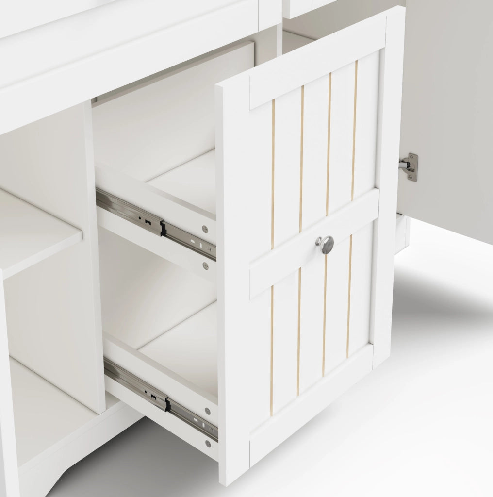 Isola cucina con piano ribaltabile 120x70x92 cm in MDF; naturale e bianco