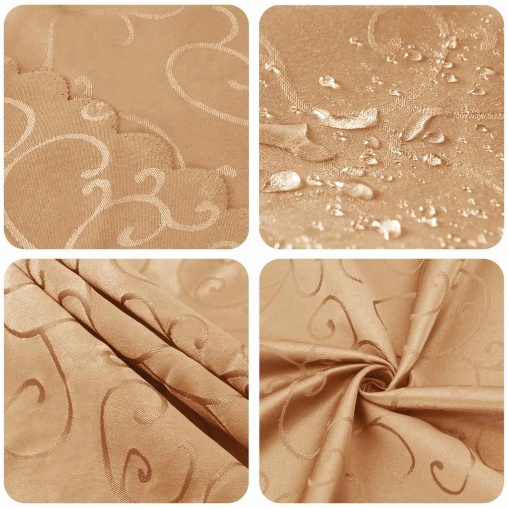 Tovaglia da Tavolo Rotondo Beige Ø 160 cm 42040138