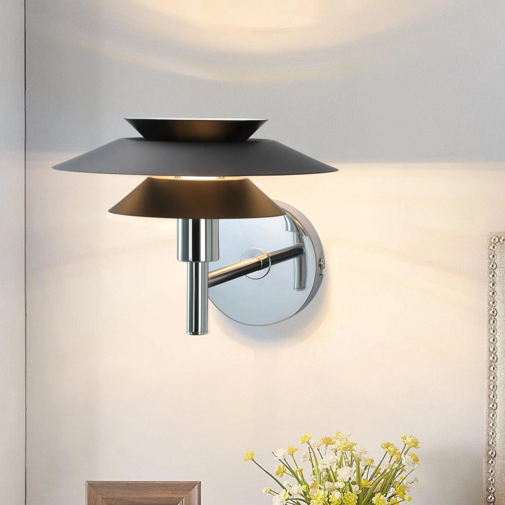 ZMH Lampada da parete nera per interni Design moderno G9 in metallo 25W