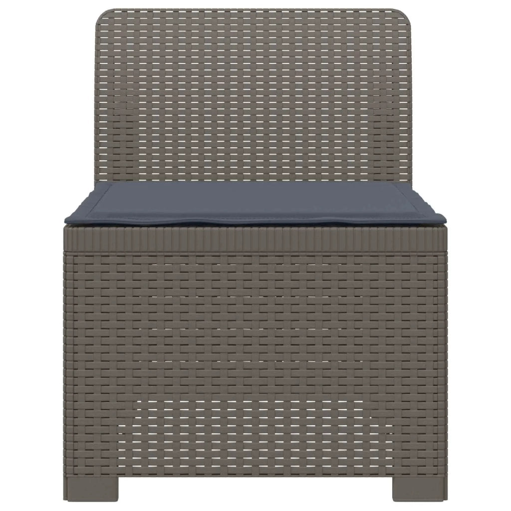 Divano da esterno-Divano da Giardino a 1 Posto con Cuscino Aspetto Rattan PP 579411
