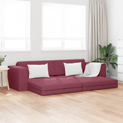 Divano Letto 2 in 1 Rosso Vino 245x150x60.5 cm Tessuto