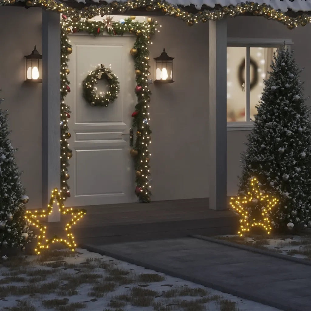 Decorazione Luminosa Natalizia con Picchetti Stella 80LED 60cm CFW8026202