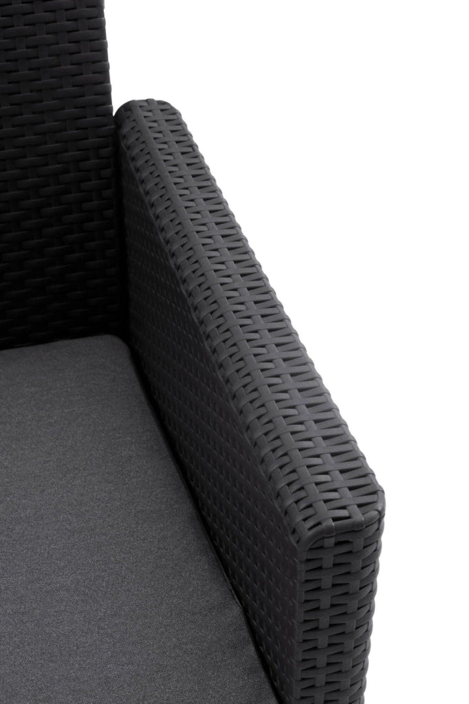 Set salotto da esterno Nepean, Salottino outdoor, Set da balcone o giardino, Composizione soggiorno per esterni, 113x65 h74 cm, Antracite