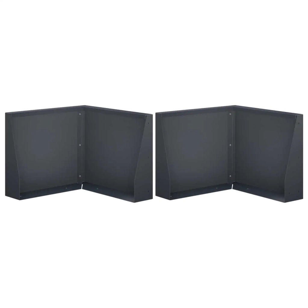 Muro di contenimento 2 pz 50 x 50 x 50 cm Acciaio Antracite 8015232