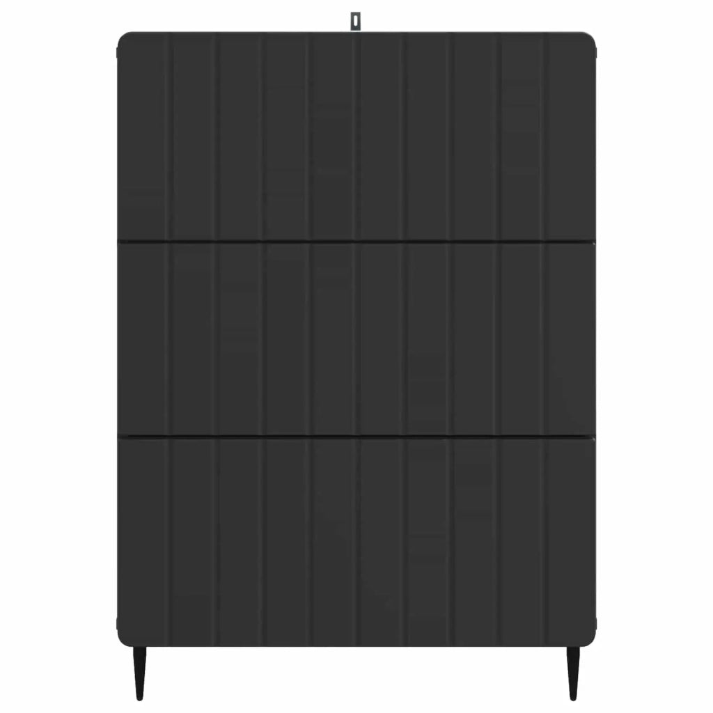 Mobile con Cassetti Nero 66 x 34,5 x 92 cm Legno ingegnerizzato