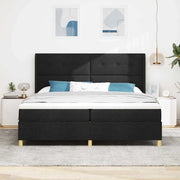 Letto a molle con materasso Nero 200 x 200 cm Tessuto 3341856
