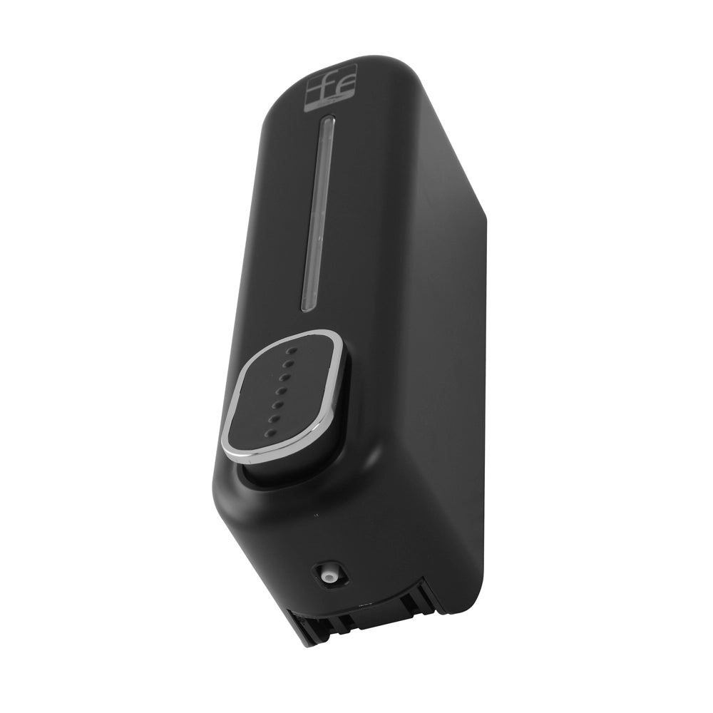 Dispenser sapone liquido a muro nero da 350 ml con fissaggi inclusi