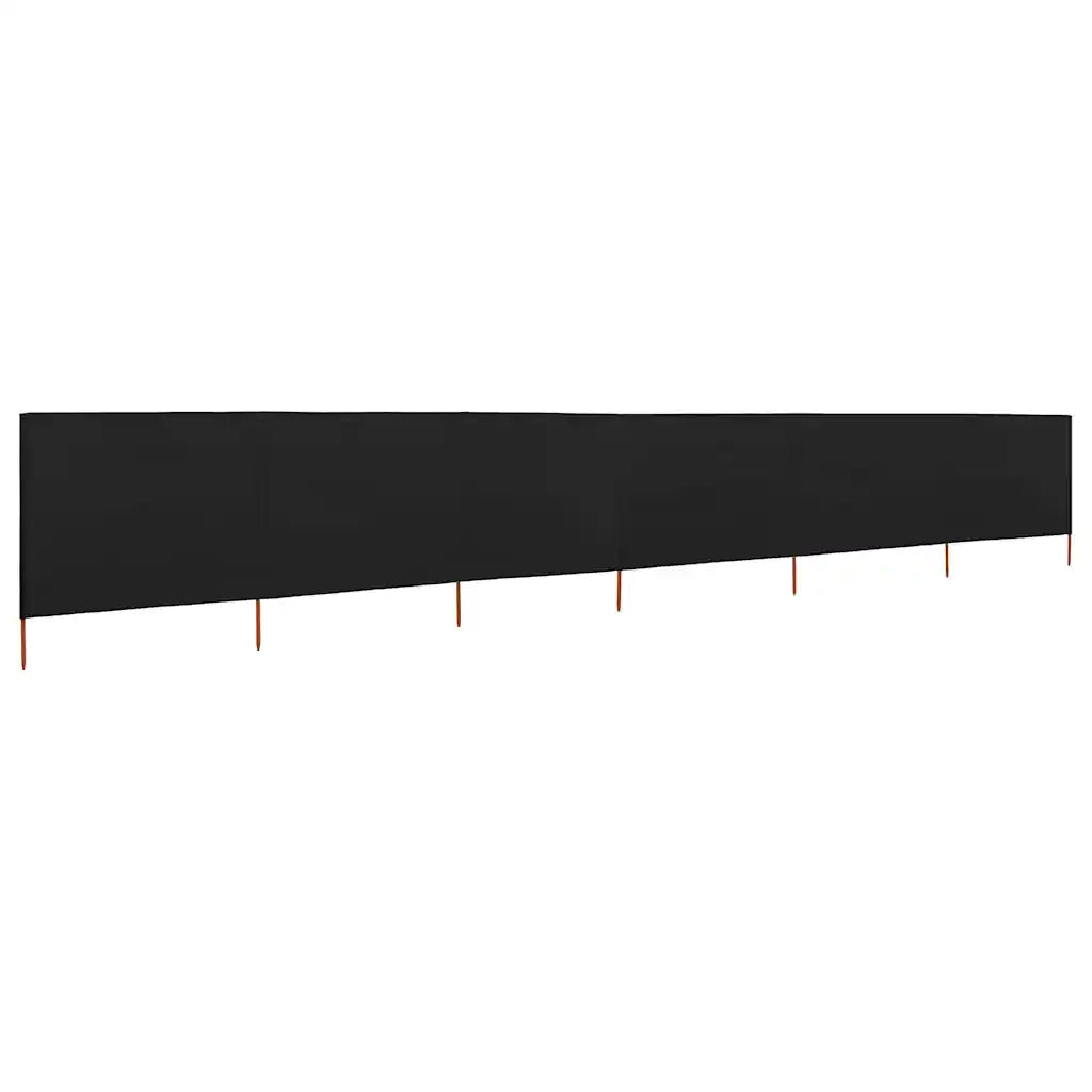 Paravento a 6 Pannelli in Tessuto 800x160 cm Nero CFW7914425