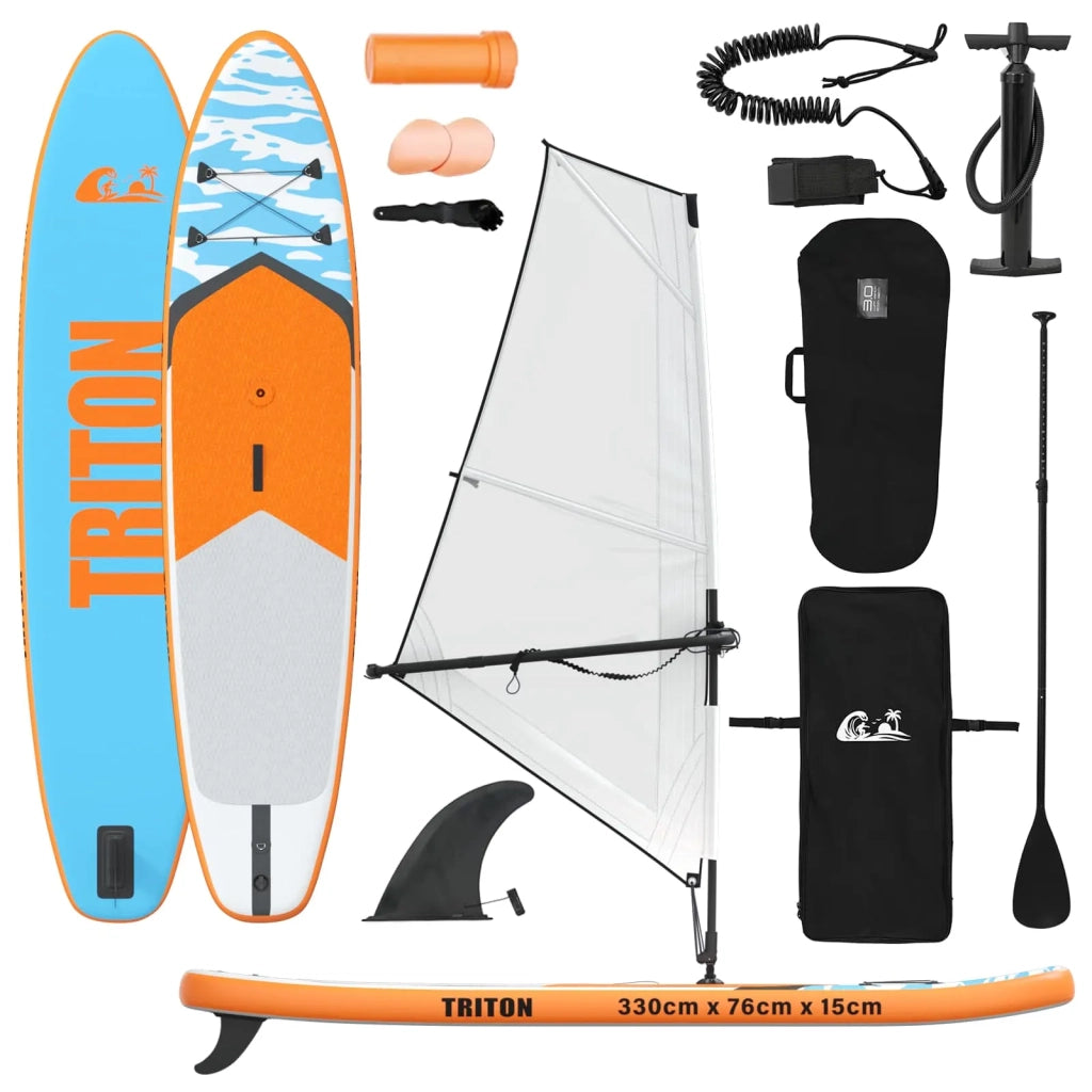 SUP gonfiabile con vela TRITON 330 x 76 x 15 cm Blu per 42039139