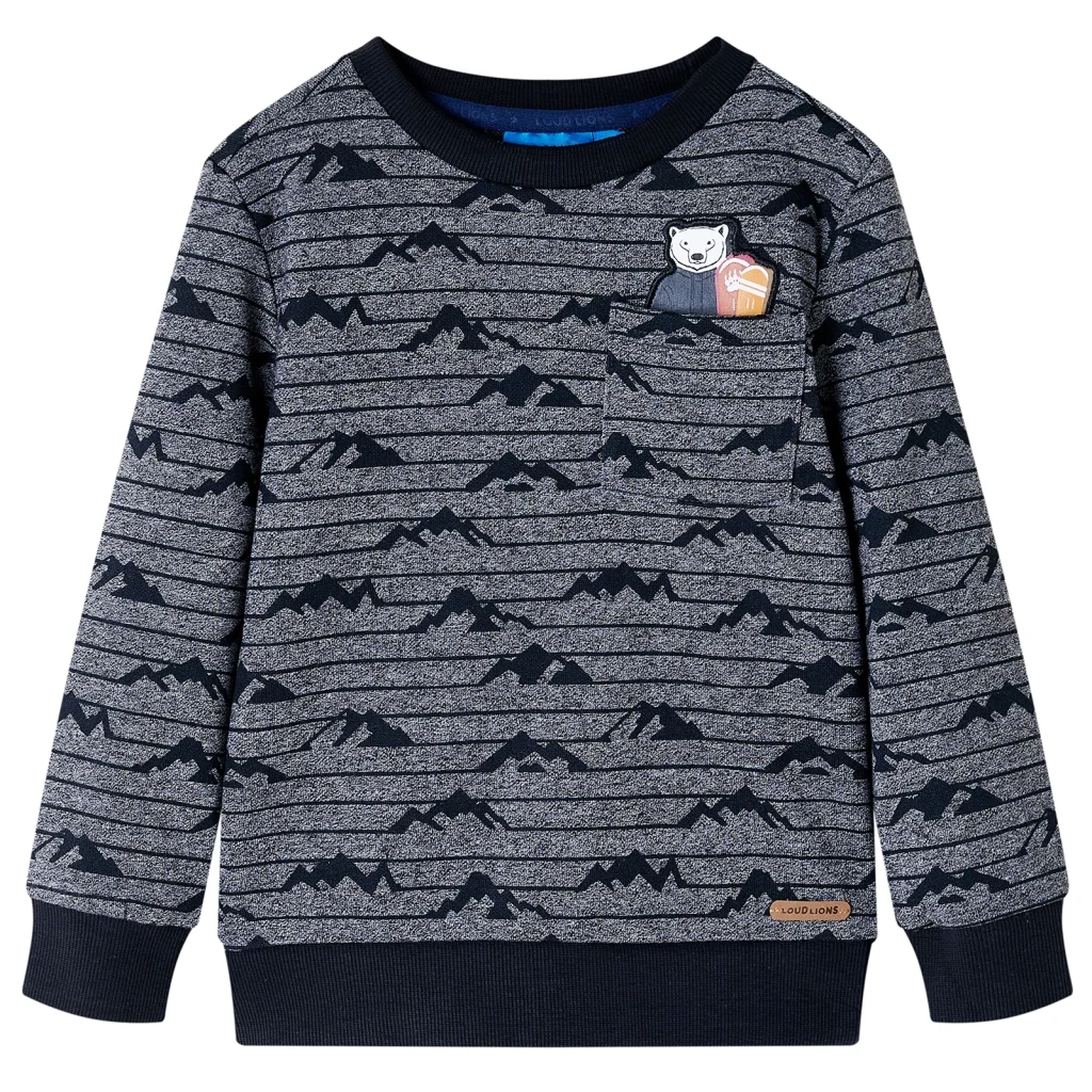 Felpa per Bambini Blu Marino MÃ©lange 104cod mxl 132448