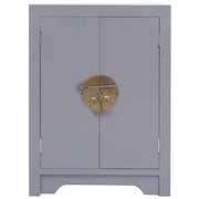 Comodino | Armadio da Notte | Mobiletto da notte Grigio 38x28x52 cm in Legno di Paulownia