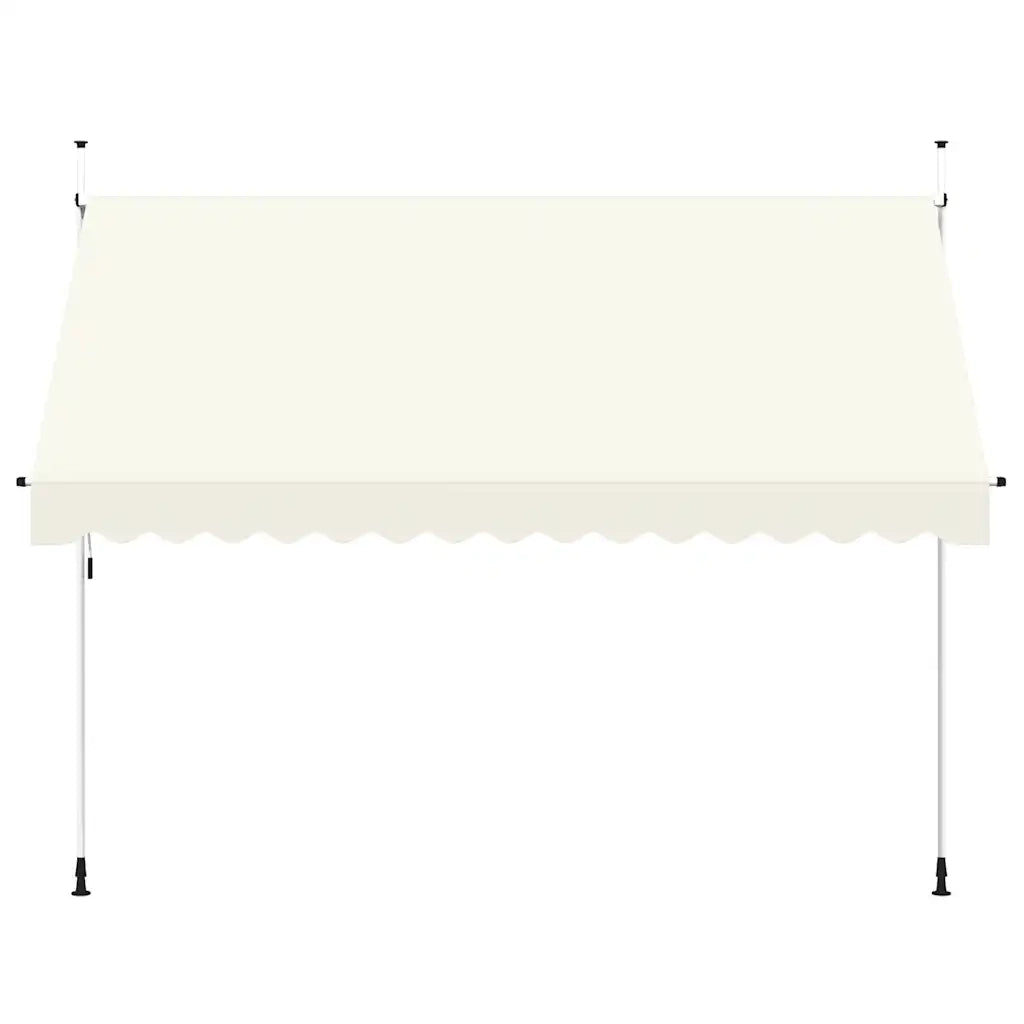Tenda da Sole Retrattile Manuale-Tenda parasole per Patio 350 cm Crema