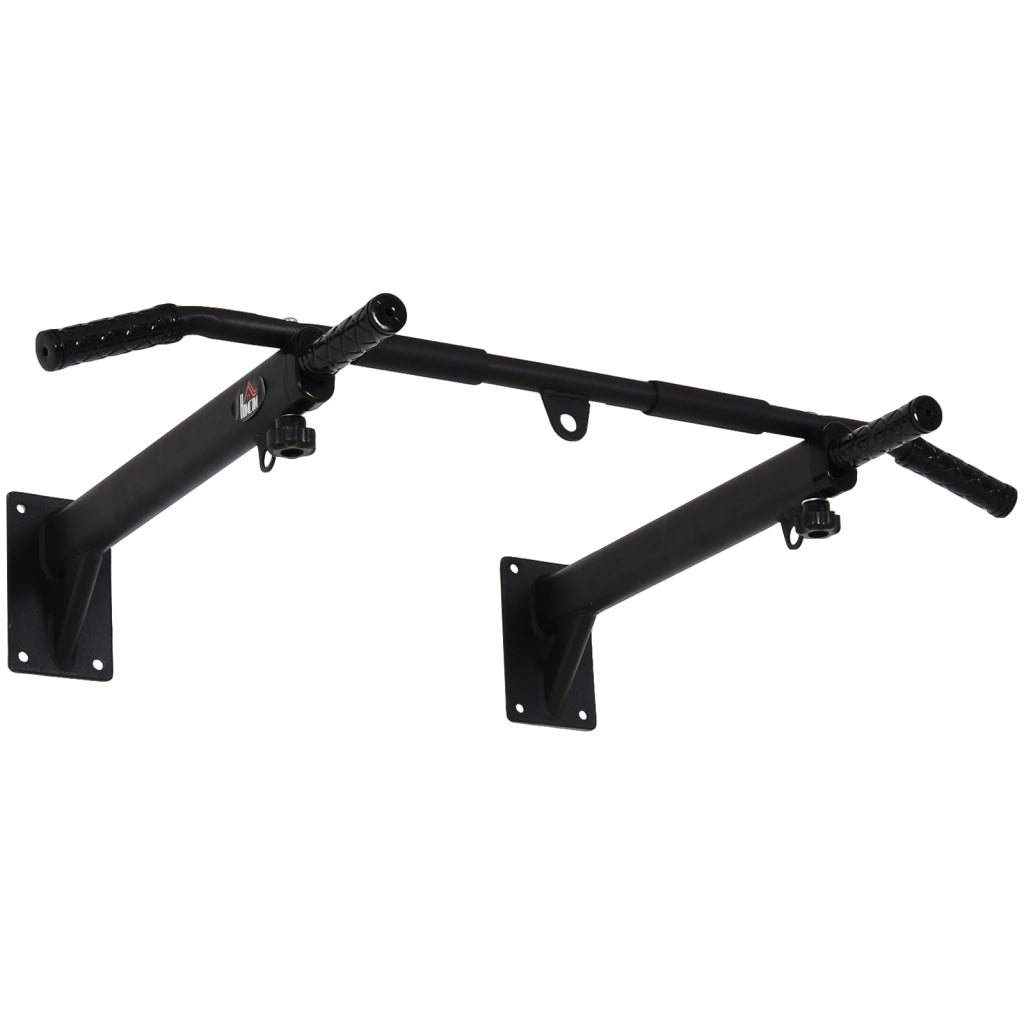 Sbarra per trazioni a muro o soffitto ¨C Xylo ¨C capacit¨¤ 150 kg, acciaio nero, impugnature antiscivolo