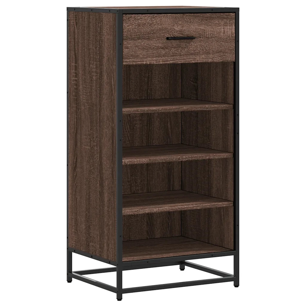 Scarpiera Rovere Marrone 48x38x97,5 cm in Legno Multistrato
