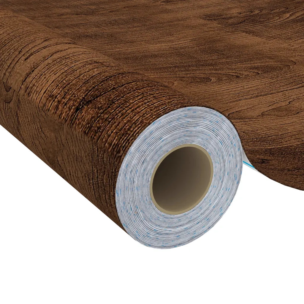 Pellicole Autoadesive Mobili 2 pz Rovere Scuro 500x90 cm PVC CFW6355012