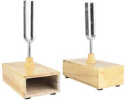 Stemvork Premium 2 pezzi 440HZ Trillingsvork con cassa di risonanza in legno per Regali Scientifici e Educativi - Fisica del Suono