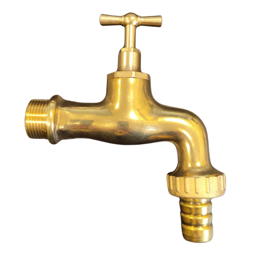 Rubinetto portagomma ottone lucido 3/4 pollice erogazione giardino esterno