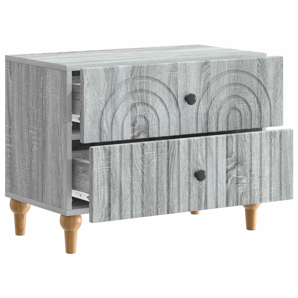 Armadio da Notte con cassetto Grigio Sonoma 62 x 34,5 x 48 cm 894091