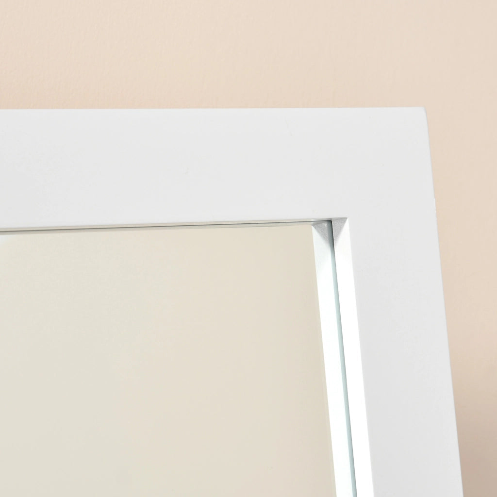 Specchio da Parete con Supporto ¨C zephmum ¨C Bianco 47x46x148 cm