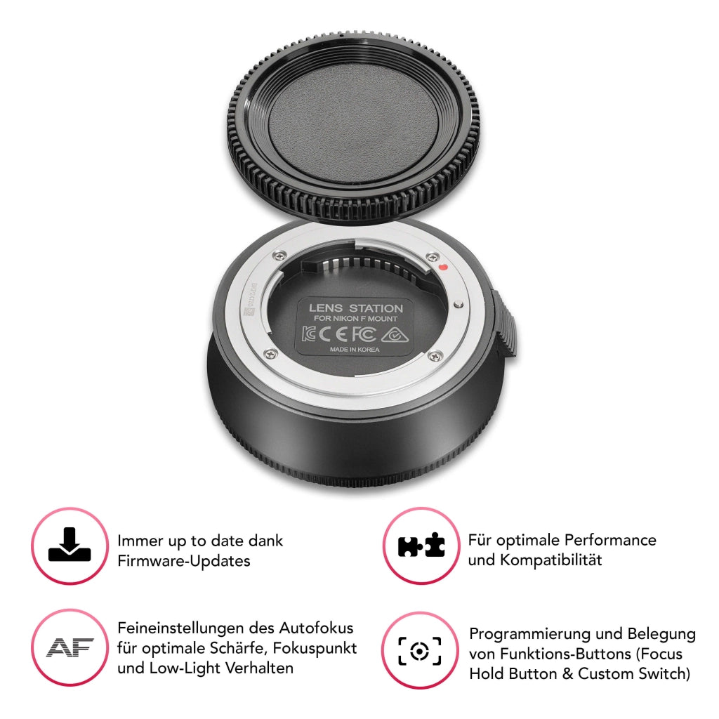 Obiettivo ultra grandangolare AF 14mm F2,8 per Nikon F e Lens Station – angolo di campo 116,6° e autofocus – Grandangolo full-frame per fotocamere APS-C