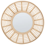 Specchio A Parete Appeso Decorazione Domestica Cornice In Bambù Rustico Design Boho Arredamento Soggiorno Camera Da Letto