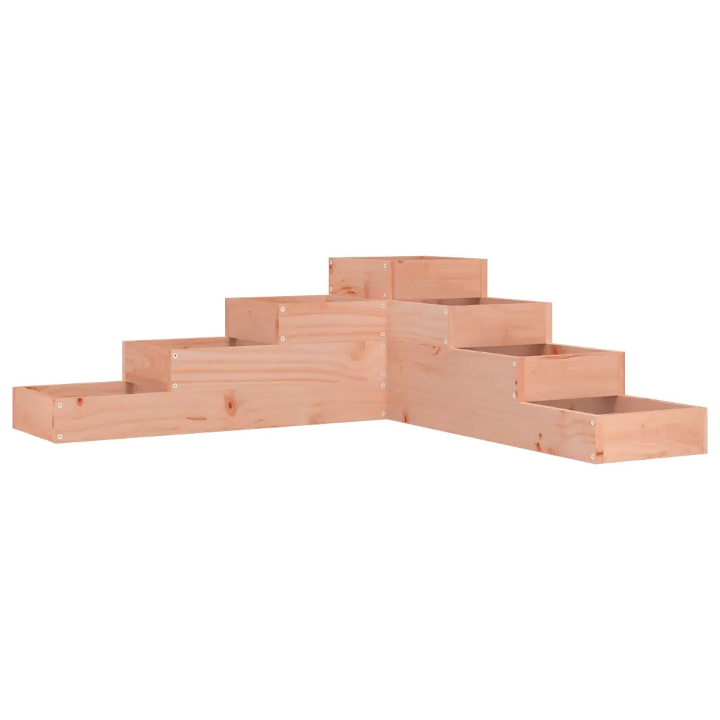 Fioriera da giardino a 4 ripiani-Vaso da Esterno 106x104,5x36 cm in legno massello Douglas