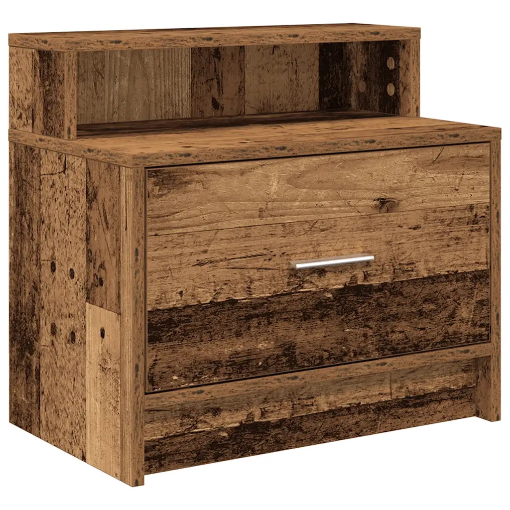 Comodini con Cassetto 2 pz in Legno Antico 51x31x47 cm 858683