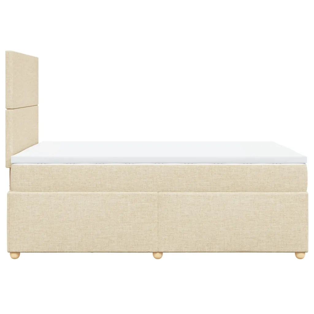 Giroletto a Molle con Materasso Crema 120x200 cm in Tessuto 3291245
