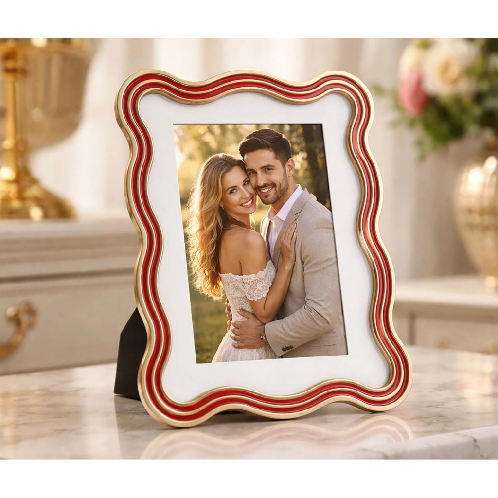 Portafoto VKH1005, Rosso, Metallo, 17,5x1,3x22,5 cm