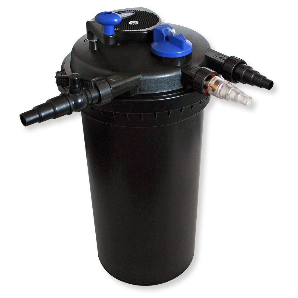 Set Filtro a pressione per laghetto 30000l Chiarificatore UVC 18W Pompa NEO8000 70W