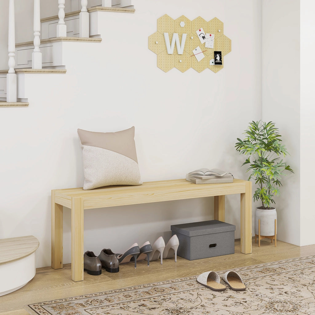 Panca da pranzo in legno massello ¨C Xylo ¨C 3 posti 120x33x45 cm naturale