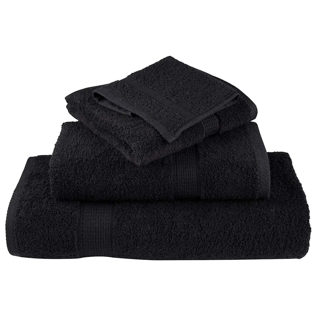 Set ASciugamani SOLUND 8 pz Neri 600 gsm 137548