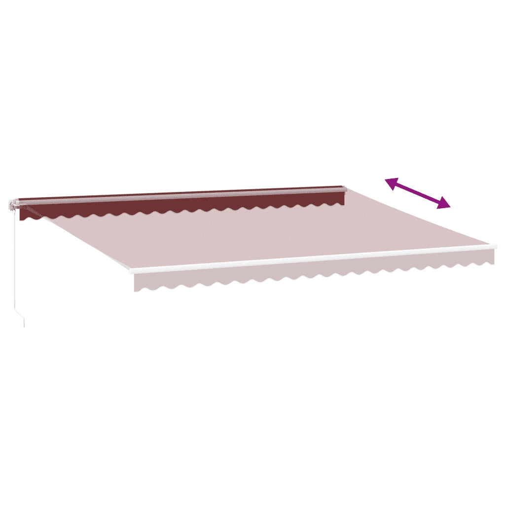 Tenda da Sole Retrattile Manuale Bordò 500x350 cm 3214990